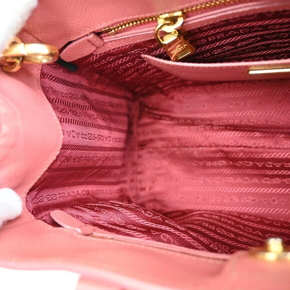 PRADA MILANO Logo 2Way Shoulder Hand Bag Saffiano Leather Pink GHW Italy 29KB269 - Picture 11 of 16